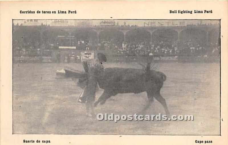 Old Vintage Bull Fighting Postcard Post Card Suerte de Capa, Bull Fighting Li...