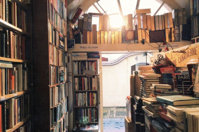 The Abbey Bookshop French Book Store Paris France Postcard