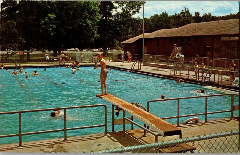 Diving Board Swimming Pool Letchworth State Park Castile NY Vintage