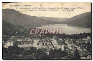 The Old Post card Vosgues illustrated Gerardmer Lake (alt 660 m 2 km long ave...