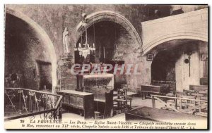 Old Postcard Provence Les Baux Church St Vincent Chapel monolith excavated in...