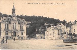 BF10198 chateau thierry hotel de ville theatre et place france       France