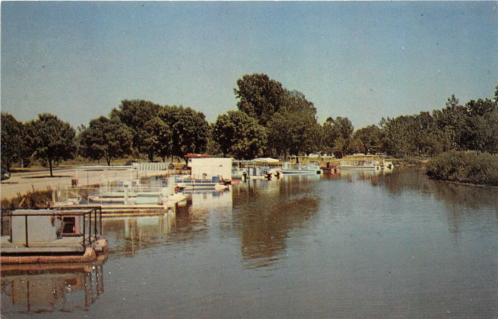 St. Marys Ohio 1960s Postcard Channel For Boat Docking United States