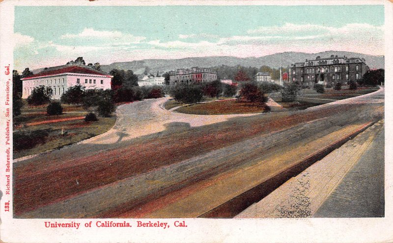 University of California, Berkeley, California, Early Postcard, Used in 1908