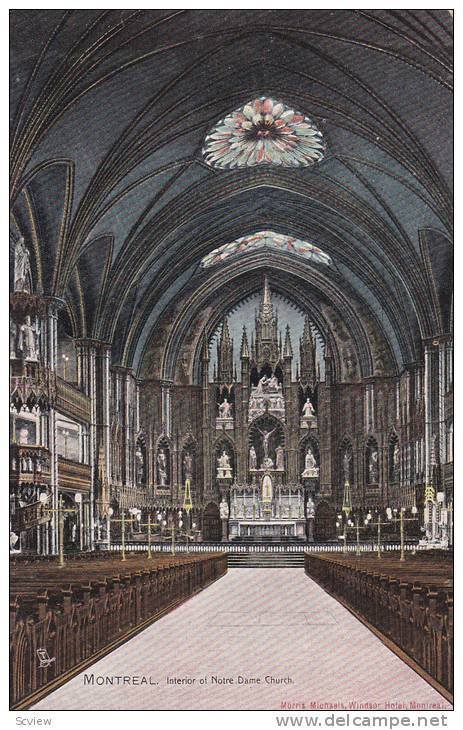 Interior View, Notre Dame Church, Montreal, Quebec La Cite, Quebec, Canada, 0...