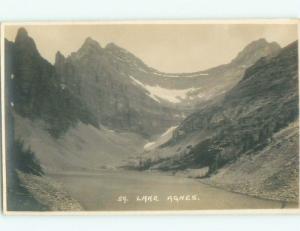 Pre-1949 rppc NICE VIEW Lake Agnes In Banff National Park Alberta AB W1048