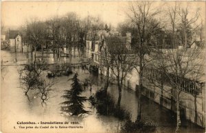 CPA Inondations COLOMBES Vue prise du Castel de la Reine Henriette (413142)