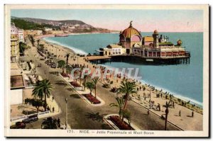 Nice Old Postcard Jetee walk and Mont Boron