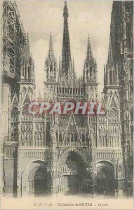 Old Postcard The Cathedral of Rouen Facade