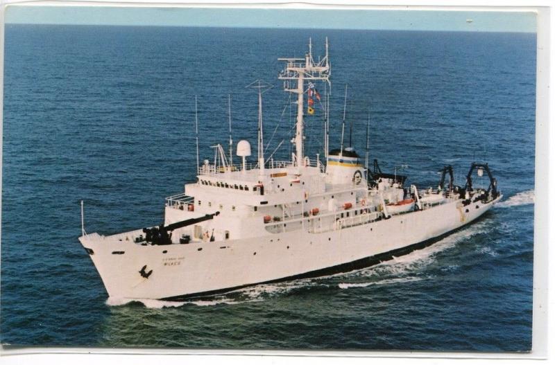 USNS Wilkes T-AGS 33 Oceanography Survey US Navy Ship postcard