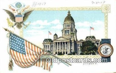 Springfield, Illinois, IL State Capital USA Writing on back light wear close ...