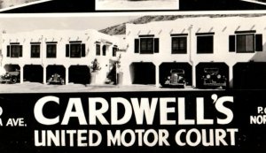 Vintage RPPC Inside View Cardwell's Motor Court La Jolla Ave. San Diego, CA F167
