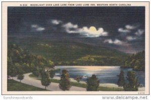 Moonlight Over Lake Lure From Lake Lure Inn Western North Carolina