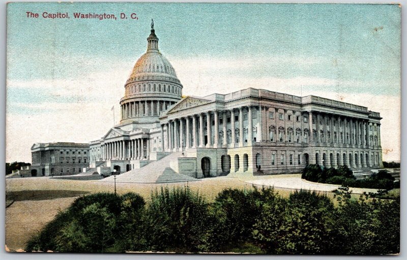 Vtg Washington DC The US Capitol Building 1910s View Old Postcard