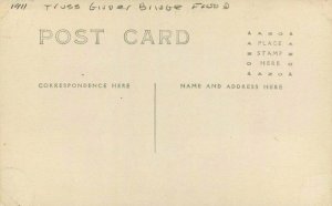 Beatrice Nebraska 1911 Truss Girder Bridge Flood RPPC Photo Postcard 21-7340