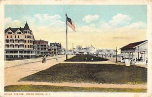 Ocean grove New Jersey Avenue Street Scene Antique Postcard K40910 