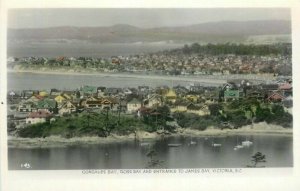 Gowan Sutton Hand Tint Gonzales Bay Victoria BC Canada 1940s Postcard 20-1459