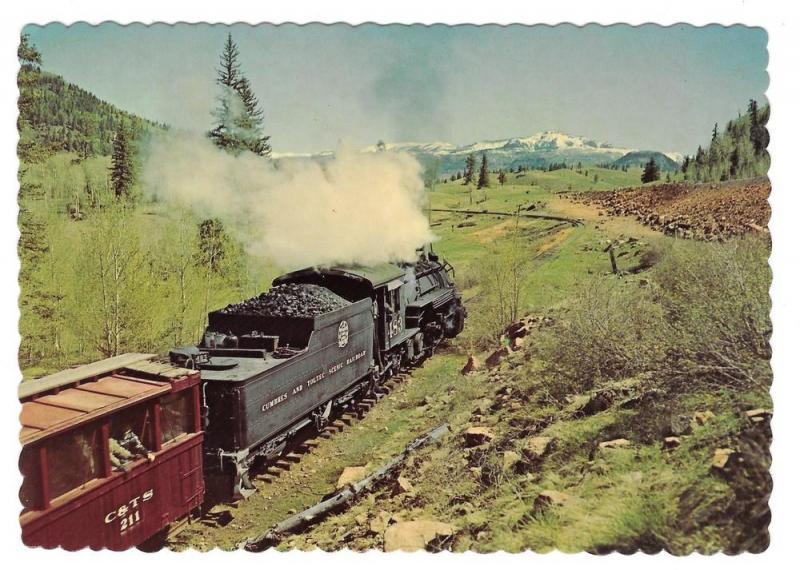 Cumbres Toltec Scenic Railroad Passenger Train RR Postcard