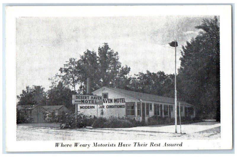 c1910's Desert Haven Motel Scene Street Lovelock Nevada NV Vintage Postcard