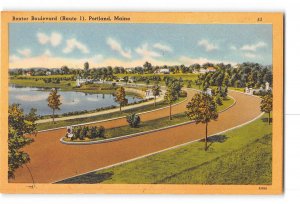 Portland Maine ME Postcard 1930-1950 Baxter Boulevard