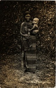 PC CPA MALAYSIA, NATIVE MALAY GIRLS, VINTAGE REAL PHOTO POSTCARD (b4077)