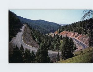 Postcard Horseshoe Curve on Flintcreek Hill, Montana