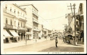 panama, PANAMA CITY, Street Scene, Cecilia Theatre, Workman Printery 1910s RPPC