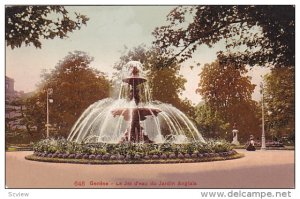 GENEVE, Switzerland, 1900-1910´s; Le Jet D'Eau Du Jardin Anglais