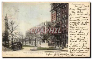 Old Postcard Washington Monument The Washington John Eager Howard Statue The ...