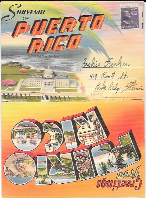 Greetings from Puerto Rico.  Souvenir Folder. 1948