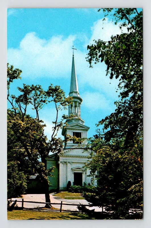 Sandwich Cape Cod Massachusetts First Church Of Christ Chrome Postcard