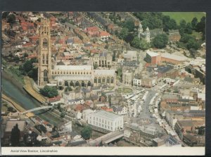 Lincolnshire Postcard - Aerial View of Boston  T8812