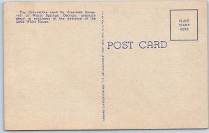 c1950s Warm Springs GA President Roosevelt's Convertible Car White House PC A203