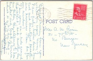 1953 Martha's Vineyard Island Massachusetts Fish Wharf Menemsha Harbor Postcard