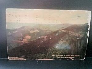 Postcard View From St. Peters Dome Cripple Creek Short Line, CO