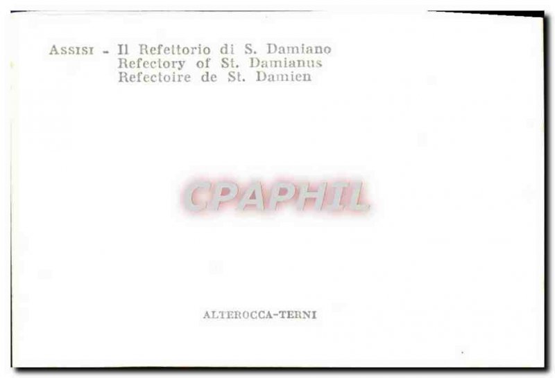 Modern Postcard Assisi Refettorio Damiano