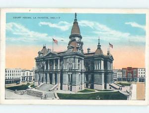 W-Border COURTHOUSE SCENE Lafayette Indiana IN d3015