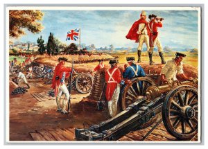 British Inner Defense Lines Painting Yorktown VA Postcard Continental View Card