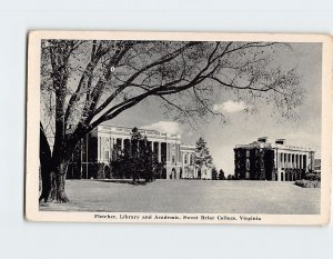 Postcard Fletcher, Library and Academic, Sweet Briar College, Sweet Briar, VA