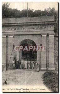 Old Postcard The Mount Valerien Fort main entrance Pont Levis Army