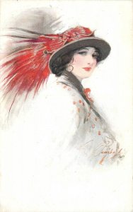 Postcard 1925 Fashion Barrabal Artist #15464 Pretty Lady 23+-2556