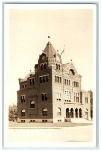 c1925 US Post Office Building View Carson City Nevada NV RPPC Photo Postcard