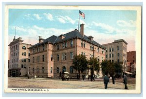 c1915 Post Office Greensboro North Carolina NC Unposted Vintage Postcard 