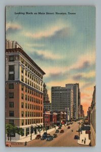 Houston Main Street Texas Vintage Postcard 
