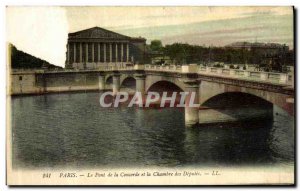 Old Postcard Paris Le Pont de la Concorde and the Chamber of Deputies