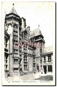 Old Postcard Bourges Palais Jacques Coeur Inner Court