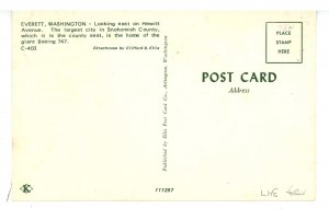 WA - Everett. Hewitt Avenue Street Scene ca 1966