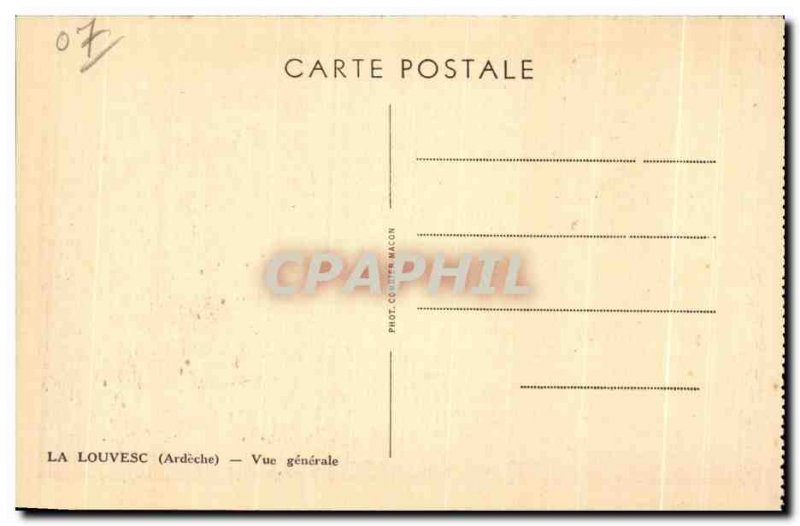 Old Postcard Louvesc Ardeche General view