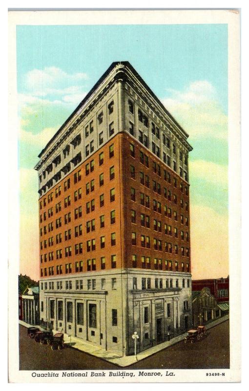 Mid-1900s Ouachita National Bank Building, Monroe, LA Postcard