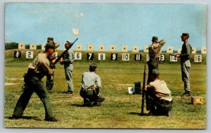 1957 USMC United States Marine Corp Paris Island Rifle Range  Postcard